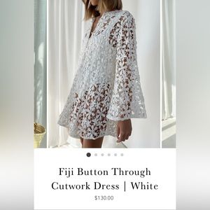 NWT Vita Grace Lace Cutout Tunic Dress - White